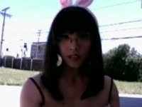 TS XXX - Sexy outdoor modeling and solo anal fucking scene features teen LadyBoy shemale Tofu Fox